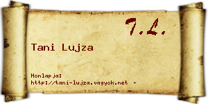 Tani Lujza névjegykártya